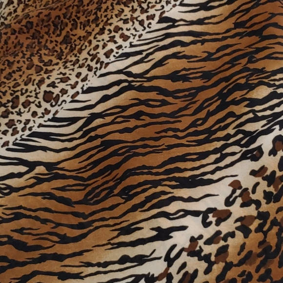 Von Saken Women's size Medium Vintage Animal Print Midi Skirt - Picture 5 of 5